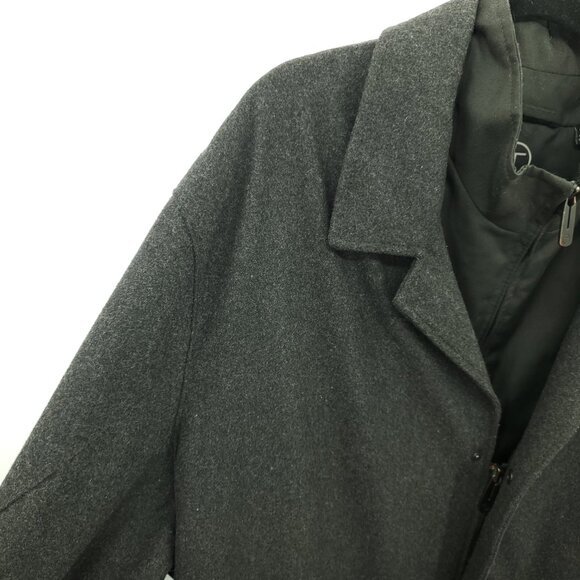 TUMI Tech Grey Wool Insulated Quilt Lined Zip-Up Jacket/Pea Coat XXL - Picture 5 of 16